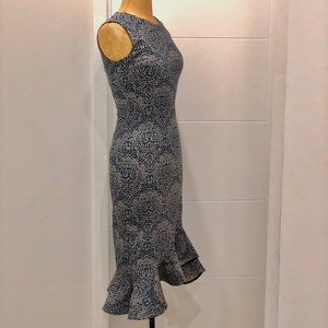 ERDEM Louisa Dress - Navy Floral Print